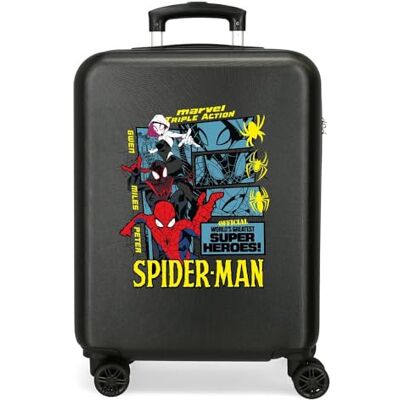 Disney Joumma Marvel Spider-Man Urban Hero, Valigia da cabina nera, 38 x 55 x 20 cm, rigida in ABS, chiusura a combinazione laterale, 34 l, 2,6 kg, 4 ruote doppie, bagaglio a mano Disney Joumma Marvel Spider-Man Urban Hero, Valigia da cabina nera, 38 x 55 x 20 cm, rigida in ABS, chiusura a combinazione laterale, 34 l, 2,6 kg, 4 ruote doppie, bagaglio a mano