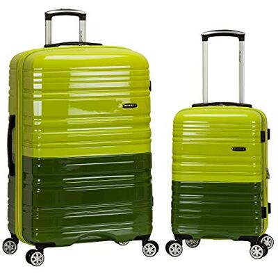Rockland Set di 2 rotelle espandibili in policarbonato, 50,8 cm, 71,1 cm, 2 toni verdi, 2 Piece (20"/28"), Melbourne Hardside Trolley espandibile con ruote girevoli Rockland Set di 2 rotelle espandibili in policarbonato, 50,8 cm, 71,1 cm, 2 toni verdi, 2 Piece (20"/28"), Melbourne Hardside Trolley espandibile con ruote girevoli