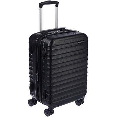 Basics Valigia Rigida Piccola Bagaglio a Mano Espandibile ABS con 4 Ruote Doppie Girevoli Resistente ai Graffi e Leggera 55 x 37,5 x 25,5cm Nero Basics Valigia Rigida Piccola Bagaglio a Mano Espandibile ABS con 4 Ruote Doppie Girevoli Resistente ai Graffi e Leggera 55 x 37,5 x 25,5cm Nero