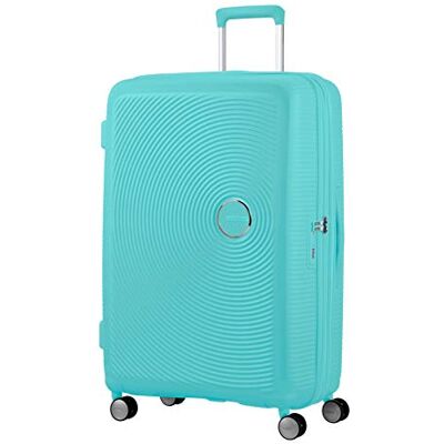 American Tourister Soundbox Trolley da stiva, 77 cm Blu Piscina, trolley rigido espandibile, 77H x 51.5W x 29.5D cm, 97/110 L, 4.2 kg, con lucchetto TSA American Tourister Soundbox Trolley da stiva, 77 cm Blu Piscina, trolley rigido espandibile, 77H x 51.5W x 29.5D cm, 97/110 L, 4.2 kg, con lucchetto TSA