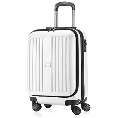 Hauptstadtkoffer X-Berg Bagaglio a mano, Valigia rigida, Trolley espandibile, ABS, 4 ruote, TSA, 55 cm, 42 litri, Bianco Hauptstadtkoffer X-Berg Bagaglio a mano, Valigia rigida, Trolley espandibile, ABS, 4 ruote, TSA, 55 cm, 42 litri, Bianco