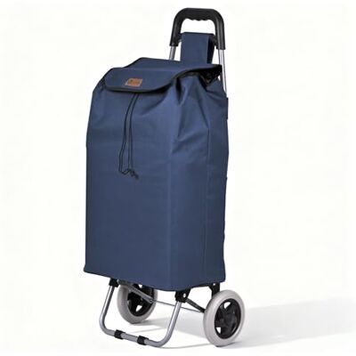 VOUNOT ® Carrello Spesa 2 Ruote Pieghevole, 2 in 1 Trolley Spesa con Borsa in Tessuto Oxford dotata di Tasca con Cerniera, per Saliscale, 59L, Blu Navy VOUNOT ® Carrello Spesa 2 Ruote Pieghevole, 2 in 1 Trolley Spesa con Borsa in Tessuto Oxford dotata di Tasca con Cerniera, per Saliscale, 59L, Blu Navy