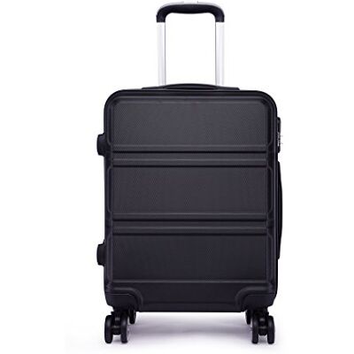 KONO Valigia Rigida e Resistente ABS Valigia 24 '' Bagaglio Medio con 4 Ruote Rotanti 61 Litri (Nero) KONO Valigia Rigida e Resistente ABS Valigia 24 '' Bagaglio Medio con 4 Ruote Rotanti 61 Litri (Nero)