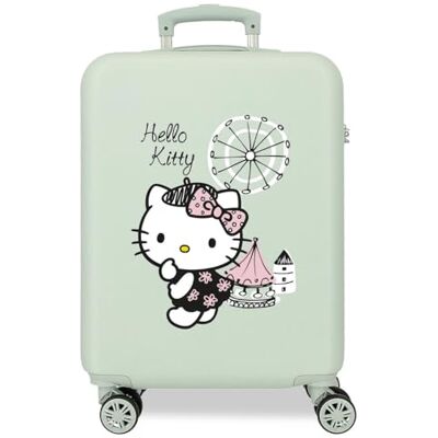 Hello Kitty Sanrio Fair Valigia da cabina verde, 38 x 55 x 20 cm, rigida in ABS, chiusura a combinazione laterale, 34 l, 2,6 kg, 4 ruote doppie, bagaglio a mano Hello Kitty Sanrio Fair Valigia da cabina verde, 38 x 55 x 20 cm, rigida in ABS, chiusura a combinazione laterale, 34 l, 2,6 kg, 4 ruote doppie, bagaglio a mano