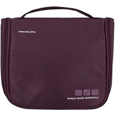 Travelon World Travel Essentials, beauty case da appendere, motivo: Blackberry, World Travel Essentials, Blackberry., World Travel Essentials Beauty case sospeso Travelon World Travel Essentials, beauty case da appendere, motivo: Blackberry, World Travel Essentials, Blackberry., World Travel Essentials Beauty case sospeso