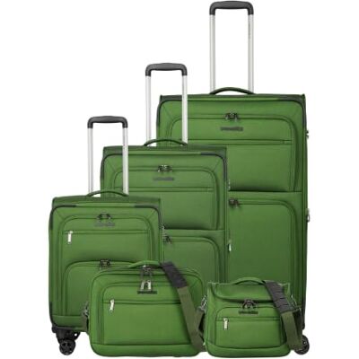 travelite Cubis Set di trolley per bagaglio morbido, L/M/S, verde, Set trolley L/M/S, Set di trolley morbidi travelite Cubis Set di trolley per bagaglio morbido, L/M/S, verde, Set trolley L/M/S, Set di trolley morbidi
