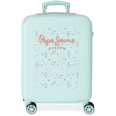 Pepe Jeans epe Jeans Leslie Valigia da cabina blu 38x55x20 cm Rigida ABS Chiusura a combinazione, turchese, 55x38x20 cms, Valigia Pepe Jeans epe Jeans Leslie Valigia da cabina blu 38x55x20 cm Rigida ABS Chiusura a combinazione, turchese, 55x38x20 cms, Valigia
