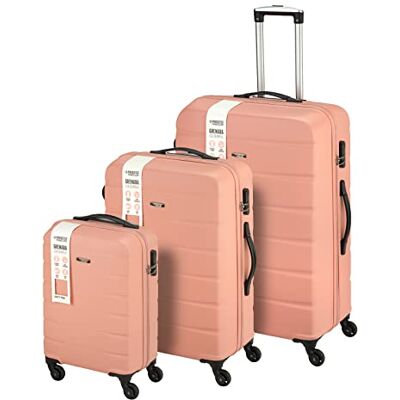 Princess Grenada Set di valigie Rosa sporco SML, Rosa sporco, SML, Trolley rigido con ruote orientabili Princess Grenada Set di valigie Rosa sporco SML, Rosa sporco, SML, Trolley rigido con ruote orientabili