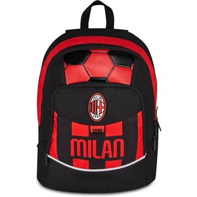 Seven Zaino Scuola Advanced Milan, Doppio Scomparto, Nero, 29 L, Tasca laterale portaborraccia, Scomparto porta pc, Scuola elementare e media, Bambini e ragazzi, Calcio, Prodotto ufficiale Seven Zaino Scuola Advanced Milan, Doppio Scomparto, Nero, 29 L, Tasca laterale portaborraccia, Scomparto porta pc, Scuola elementare e media, Bambini e ragazzi, Calcio, Prodotto ufficiale
