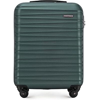 WITTCHEN Valigia da Cabina Trolley Bagaglio a Mano Valigia a rotelle piccola Trolley guscio duro ABS 4 ruote spinner Serratura a combinazione Maniglia telescopica Groove Line verde Ryanair/ITA Airways WITTCHEN Valigia da Cabina Trolley Bagaglio a Mano Valigia a rotelle piccola Trolley guscio duro ABS 4 ruote spinner Serratura a combinazione Maniglia telescopica Groove Line verde Ryanair/ITA Airways