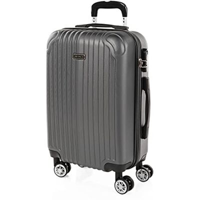 ITACA Bagaglio A Mano Rigido Leggero Bagaglio A Mano 55X40X20 con 4 Ruote Silenziose Trolley Cabina Viaggio Aereo Ergonomico Durevole. Compatibile Ryanair, Antracite ITACA Bagaglio A Mano Rigido Leggero Bagaglio A Mano 55X40X20 con 4 Ruote Silenziose Trolley Cabina Viaggio Aereo Ergonomico Durevole. Compatibile Ryanair, Antracite