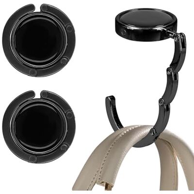 kwmobile Set 2x Gancio Borsa da Tavolo Appendi Borsa Pieghevole Antiscivolo Antigraffio Appendiborsa Scrivania Max 5,5 kg nero kwmobile Set 2x Gancio Borsa da Tavolo Appendi Borsa Pieghevole Antiscivolo Antigraffio Appendiborsa Scrivania Max 5,5 kg nero