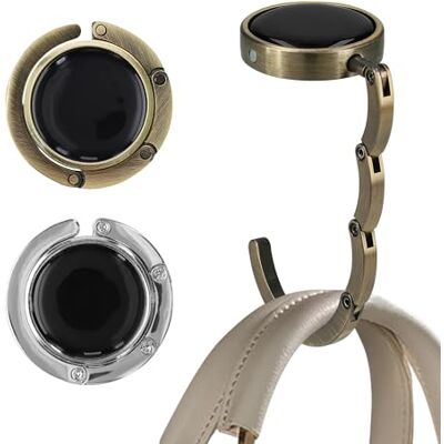 kwmobile Set 2x Gancio Borsa da Tavolo Appendi Borsa Pieghevole Antiscivolo Antigraffio Appendiborsa Scrivania Max 5,5 kg argento/bronzo kwmobile Set 2x Gancio Borsa da Tavolo Appendi Borsa Pieghevole Antiscivolo Antigraffio Appendiborsa Scrivania Max 5,5 kg argento/bronzo