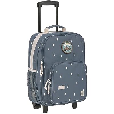 Lässig Valigia per bambini Trolley da viaggio con barra telescopica e ruote per bambini Bagaglio a mano/Trolley Happy Prints Blu scuro Lässig Valigia per bambini Trolley da viaggio con barra telescopica e ruote per bambini Bagaglio a mano/Trolley Happy Prints Blu scuro