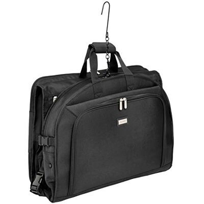 Basics Borsa porta abiti Premium, 1 m, Nero, Solido Basics Borsa porta abiti Premium, 1 m, Nero, Solido
