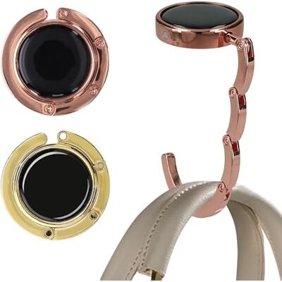 kwmobile Set 2x Gancio Borsa da Tavolo Appendi Borsa Pieghevole Antiscivolo Antigraffio Appendiborsa Scrivania Max 5,5 kg oro rosa/oro kwmobile Set 2x Gancio Borsa da Tavolo Appendi Borsa Pieghevole Antiscivolo Antigraffio Appendiborsa Scrivania Max 5,5 kg oro rosa/oro