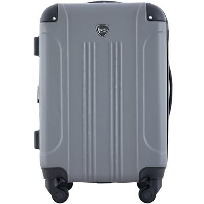 Travelers Club Bagaglio a Mano Chicago Hardside Espandibile con Spinner, Antracite, 51 cm Travelers Club Bagaglio a Mano Chicago Hardside Espandibile con Spinner, Antracite, 51 cm