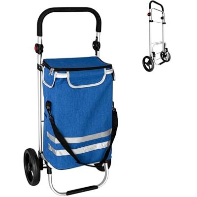 Relaxdays Carrello della Spesa, 2 Ruote Grandi, Tasca Termica, Borsa Rimovibile, 45 l, Fino a 35 Relaxdays Carrello della Spesa, 2 Ruote Grandi, Tasca Termica, Borsa Rimovibile, 45 l, Fino a 35
