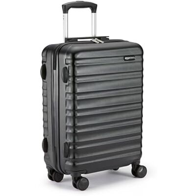 Basics Valigia Rigida da Cabina Bagaglio a Mano ABS Approvato per Ryanair Resistente ai Graffi e Leggera 55 x 40 x 20cm Nero Basics Valigia Rigida da Cabina Bagaglio a Mano ABS Approvato per Ryanair Resistente ai Graffi e Leggera 55 x 40 x 20cm Nero