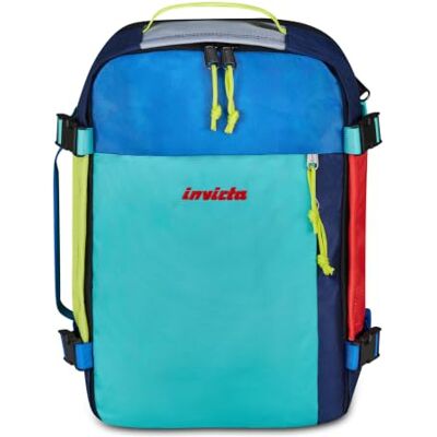 Invicta Packly Zaino 18L, Zaino Bagaglio a Mano Aereo, Uomo Donna, Apertura Frontale, con Tasca PC 15,6'' e Tasca per Borraccia, Nastro Trolley, per Viaggio, Lavoro, Verde Acqua Multicolor Invicta Packly Zaino 18L, Zaino Bagaglio a Mano Aereo, Uomo Donna, Apertura Frontale, con Tasca PC 15,6'' e Tasca per Borraccia, Nastro Trolley, per Viaggio, Lavoro, Verde Acqua Multicolor
