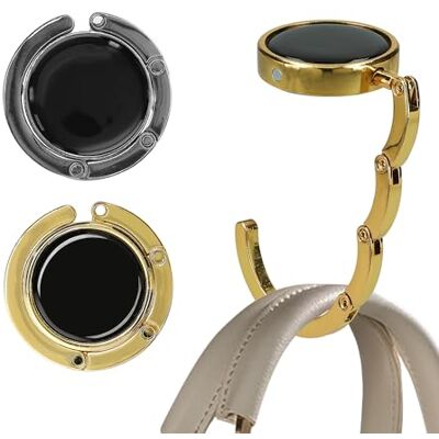 kwmobile Set 2x Gancio Borsa da Tavolo Appendi Borsa Pieghevole Antiscivolo Antigraffio Appendiborsa Scrivania Max 5,5 kg oro/ardesia scuro kwmobile Set 2x Gancio Borsa da Tavolo Appendi Borsa Pieghevole Antiscivolo Antigraffio Appendiborsa Scrivania Max 5,5 kg oro/ardesia scuro