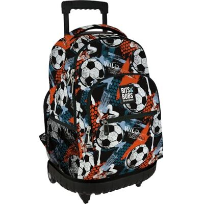 Grafoplás Grafoplas Zaino per la scuola con ruote, carrello integrato, 29 litri, 52 x 37 x 25 cm, modello Roller, collezione Wild Football Bits & Bobs, perfetto materiale scolastico per bambini e elementari Grafoplás Grafoplas Zaino per la scuola con ruote, carrello integrato, 29 litri, 52 x 37 x 25 cm, modello Roller, collezione Wild Football Bits & Bobs, perfetto materiale scolastico per bambini e elementari