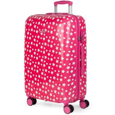 ITACA Valigia Bambina Mediano Valigia Bambini Resistente e leggera Trolley Bambina leggera con 4 ruote Cabina aereo Trolley Bambino Lucchetto a combinazione, Fucsia ITACA Valigia Bambina Mediano Valigia Bambini Resistente e leggera Trolley Bambina leggera con 4 ruote Cabina aereo Trolley Bambino Lucchetto a combinazione, Fucsia