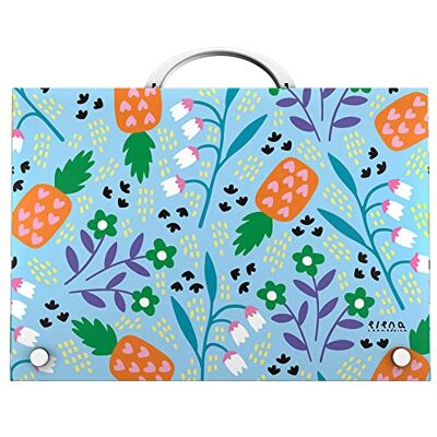 Grafoplás . Valigetta per la scuola con manico, polipropilene, collezione Elena Corredoira, Flower Grafoplás . Valigetta per la scuola con manico, polipropilene, collezione Elena Corredoira, Flower