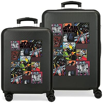 Star Wars Set valigie Galactic Team nero 55/65 cm ABS rigido chiusura a combinazione laterale 104L 6 kg 4 doppie ruote bagaglio a mano Star Wars Set valigie Galactic Team nero 55/65 cm ABS rigido chiusura a combinazione laterale 104L 6 kg 4 doppie ruote bagaglio a mano