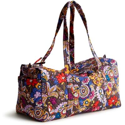 Vera Bradley Borsone da donna in cotone premium originale, Bouquet colorato, Taglia unica, Borsone originale in cotone di alta qualità Vera Bradley Borsone da donna in cotone premium originale, Bouquet colorato, Taglia unica, Borsone originale in cotone di alta qualità