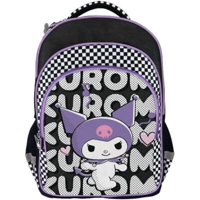 Hello Kitty - Kuromi Zaino Scuola Bambina In Poliestere con Tirazip gommato Hello Kitty - Kuromi Zaino Scuola Bambina In Poliestere con Tirazip gommato