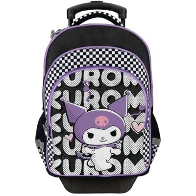 Hello Kitty - Kuromi Zaino Trolley Scuola Sganciabile Capiente In Poliestere Hello Kitty - Kuromi Zaino Trolley Scuola Sganciabile Capiente In Poliestere