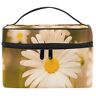 hengpai Ono Chrysanthemum White Flower Cosmetic Bag Viaggio Trucco Treno Casi Organizzatore per le Donne