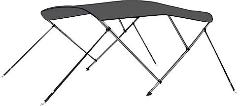 vidaXL Bimini di Prua con Tendalino a 3 Archi Antracite 183x196x137 cm