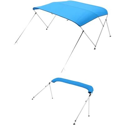VEVOR Tendalino per Barca a 3 Archi in Poliestere 600D con Telaio in Lega di Alluminio, Tendalino Parasole Impermeabile per Barca con Borsa Portaoggetti, Larghezza 201 a 213 cm Blu Pacifico VEVOR Tendalino per Barca a 3 Archi in Poliestere 600D con Telaio in Lega di Alluminio, Tendalino Parasole Impermeabile per Barca con Borsa Portaoggetti, Larghezza 201 a 213 cm Blu Pacifico