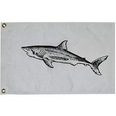 TaylorMade Taylor Made Products , bandiera di pesce, nylon, 30,5 x 45,7 cm, squalo TaylorMade Taylor Made Products , bandiera di pesce, nylon, 30,5 x 45,7 cm, squalo