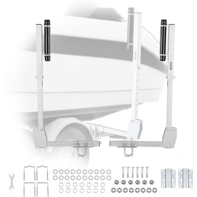 VEVOR Guida per Trasporto dell'Imbarcazione Regolabili in Altezza da 700 a 1050 mm, 2 Guide per Rimorchi Spesse e Resistenti con Guida a Rulli Fluidi, per Barche da Pesca Peso Netto di 14,7 kg VEVOR Guida per Trasporto dell'Imbarcazione Regolabili in Altezza da 700 a 1050 mm, 2 Guide per Rimorchi Spesse e Resistenti con Guida a Rulli Fluidi, per Barche da Pesca Peso Netto di 14,7 kg