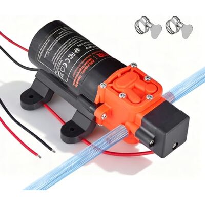 VEVOR Pompa a Membrana dell'Acqua per Camper 12 V CC 4,5 L/min, Pompa dell'Acqua a Membrana Autoadescante a 2 Camere Pressione max. 80 PSI, per Camper, Roulotte, Barche, Irrigazione Giardino VEVOR Pompa a Membrana dell'Acqua per Camper 12 V CC 4,5 L/min, Pompa dell'Acqua a Membrana Autoadescante a 2 Camere Pressione max. 80 PSI, per Camper, Roulotte, Barche, Irrigazione Giardino