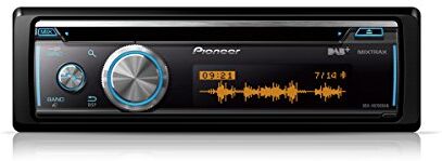 Pioneer DEH-X8700DAB-AN, autoradio 1 DIN, sintonizzatore CD con FM e DAB+, Bluetooth, MP3, ingresso USB e AUX, illuminazione RGB, Bluetooth, app Smart Sync, equalizzatore a 5 bande, con antenna DAB