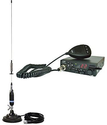 PNI Kit Radio CB Escort HP 8001L ASQ + Antenna CB S75 con Magnete