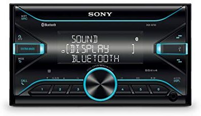 Sony DSX-B710D Autoradio con Ricezione DAB/DAB+/FM, Microfono Esterno Incluso, Illuminazione Variabile, Dual Bluetooth, Siri Eyes Free, AUX e USB, potenza 4x55 W, File FLAC, Nero