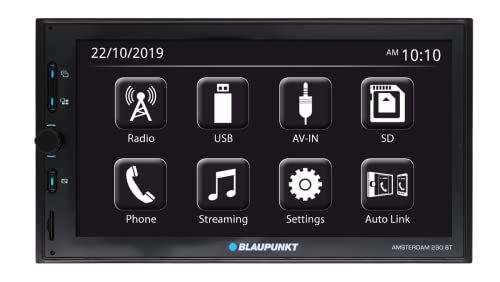Blaupunkt Radio   2DIN   Mirroring smartphone   Vivavoce e audio Bluetooth   USB   SDHC   AUX   Equalizzatore a 7 bande   Connessione telecomando volante   Telecomando IR   4x 50W