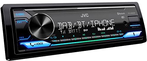 JVC Autoradio Bluetooth KD-X482DBT, Autoradio con DAB+, Bluetooth Automatic Pairing per iPhone, USB/AUX, Alta Qualità del Suono, Controllo da Remoto con App, Illuminazione Multicolore