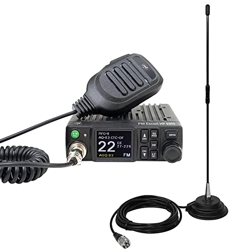 PNI Radio CB  Escort HP 8900 ASQ, 12-24V + Antenna CB  Extra 40 con base magnetica