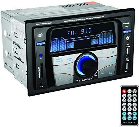 Majestic SV 517 RDS BT DAB Autoradio FM stereo DAB+ bluetooth, Doppio DIN, ingressi USB/SD/AUX-IN, USB charger, 180W(45x4ch), nero