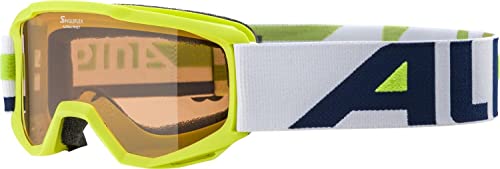 ALPINA Unisex Bambini, PINEY Occhiali da sci, lime, One Size