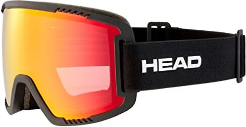 Head CONTEX Occhiali da Sci e Snowboard, Rosso/Nero, S