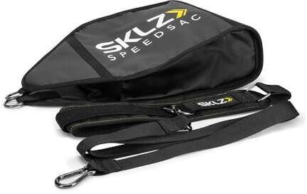 SKLZ Speedsac Variable Weight Resistance Training Sled (10-30 Pounds), Slitta per Allenamento di Resistenza variabile Unisex Adulto, Black/Yellow, Taglia Unica