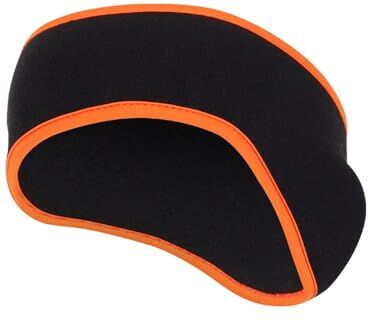 Generic 1 pz ragazze in pile copertura dell'orecchio cuffia for l'orecchio fascia invernale scaldaorecchi for uomo donna corsa sci sport all'aria aperta capelli sudore (Color : Black Orange)