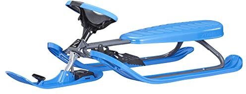 STIGA Snowracer Curve Slittino da Neve con Volante e Freno per Bambini dai 7 Anni Blu/Grigio